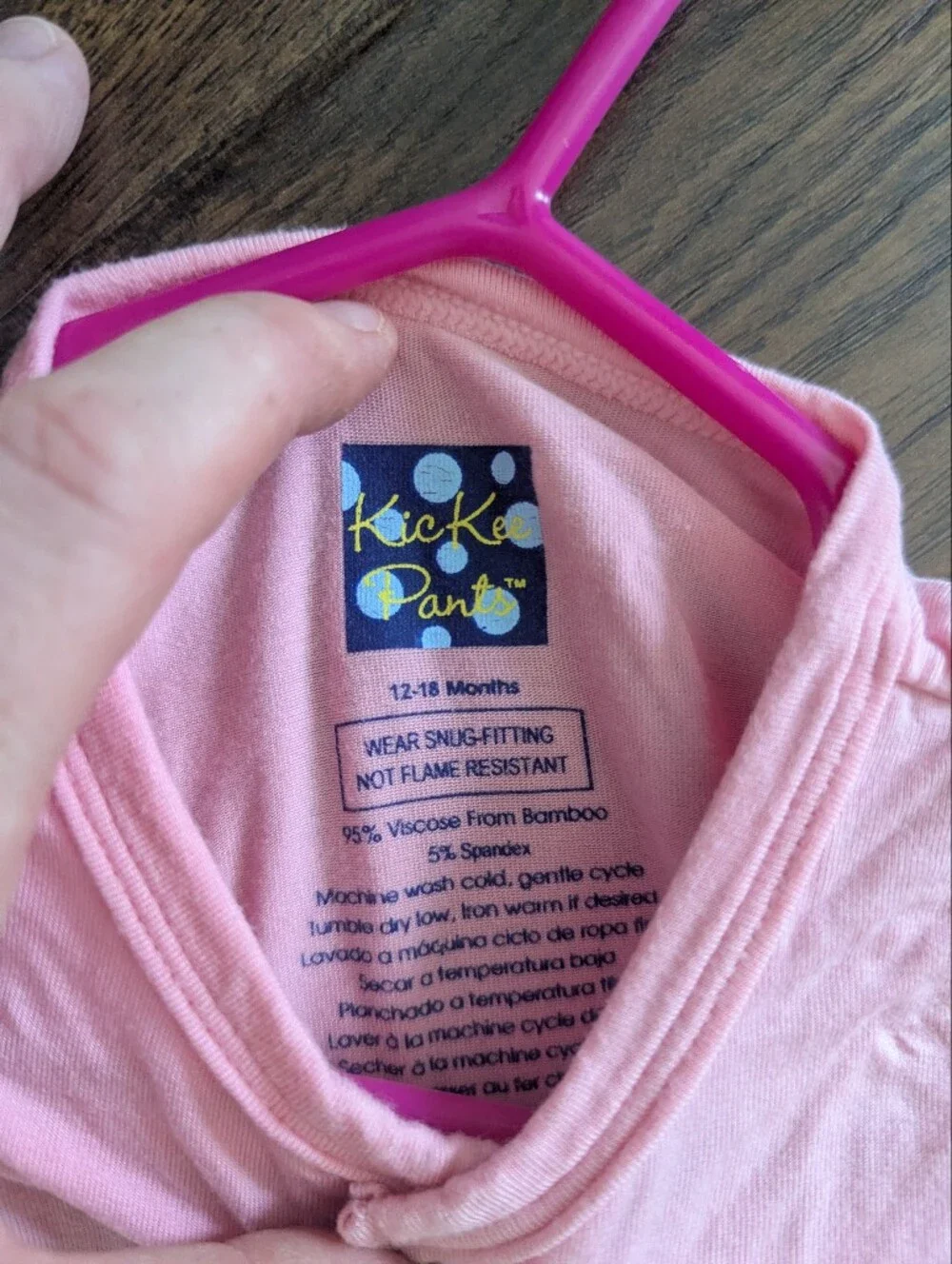 KicKee Pants Bamboo Sleeper Size 12-18 Months Pink